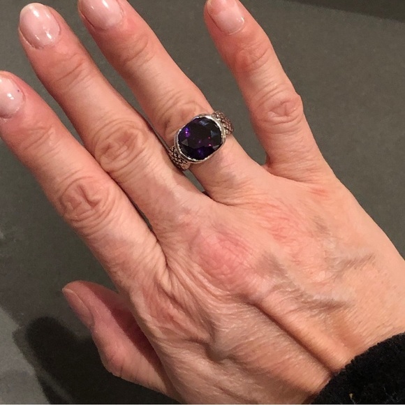 Lia Sophia Silver Ring with Purple Stone - Picture 8 of 10